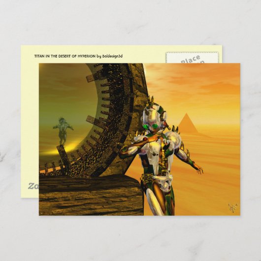HYPERIONの砂漠のティタン ポストカード (正面/裏面)