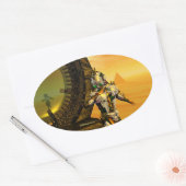 HYPERIONの砂漠のティタン 楕円形シール (封筒)