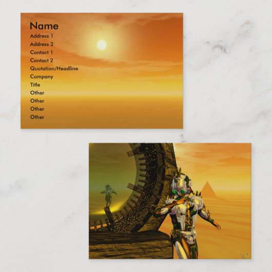 HYPERION/リフレクションの砂漠のタイタン 名刺 (正面/裏面)