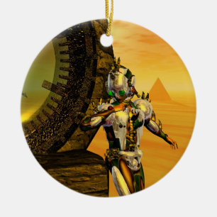 HYPERION DESERT Sci-FiのCYBORG TITAN セラミックオーナメント