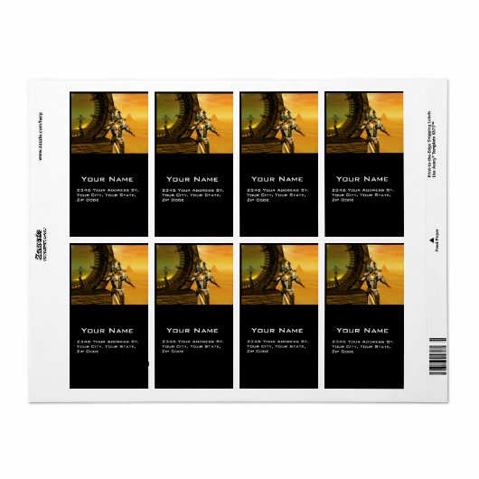 HYPERION DESERT Sci-FiのCYBORG TITAN ラベル (フルシート)