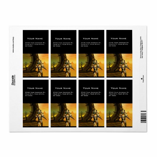 HYPERION DESERT Sci-FiのCYBORG TITAN ラベル (フルシート)