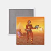 HYPERION Science Fictionの砂漠でサイボーグがアレス マグネット (正面/裏面)