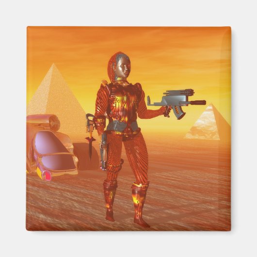 HYPERION Science Fictionの砂漠でサイボーグがアレス マグネット (正面)