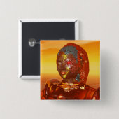 HYPERION Science Fictionの砂漠でサイボーグがアレス 缶バッジ (正面&裏面)