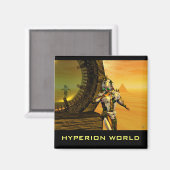 HYPERION SCIENCE FICTIONの砂漠でサイボーティタン マグネット (正面/裏面)