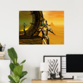 HYPERION,SCIENCE FICTIONの砂漠のティタン ポスター (ホームオフィス)