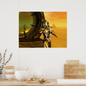 HYPERION,SCIENCE FICTIONの砂漠のティタン ポスター (キッチン)