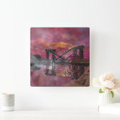 HYPERION TEMPLE OF WATER Science Fiction, Sci-Fi スクエア壁時計 (ホーム)