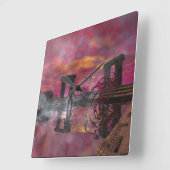 HYPERION TEMPLE OF WATER Science Fiction, Sci-Fi スクエア壁時計 (傾斜)