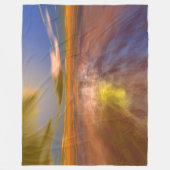 HYPERION WORLD,エイリアン海の空，雲Sci-Fi フリースブランケット (正面)