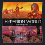 HYPERION WORLD SCIENCE FICTIONサイエンスフィクション バンダナ<br><div class="desc">金属クローム反射素晴らしを持つサイボーグキャラクター.ティタン水の寺で，3DムービーHyperionからのアニメーションフレーム。Baldesign3d (c)</div>