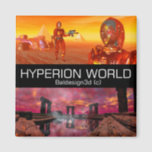 HYPERION WORLD SCIENCE FICTIONサイエンスフィクション マグネット<br><div class="desc">金属クローム反射素晴らしを持つサイボーグキャラクター.ティタン水の寺で，3DムービーHyperionからのアニメーションフレーム。Baldesign3d (c)</div>