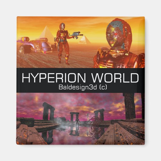 HYPERION WORLD SCIENCE FICTIONサイエンスフィクション マグネット (正面)