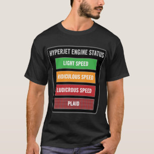 hyperjetエンジンの状態の馬鹿馬鹿しい速度の格子縞 tシャツ