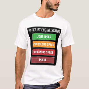 hyperjetエンジンの状態の馬鹿馬鹿しい速度の格子縞 tシャツ