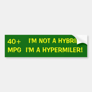 hypermiler バンパーステッカー