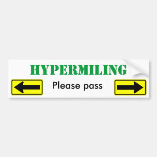 Hypermilingは-カスタマイズ渡ります バンパーステッカー