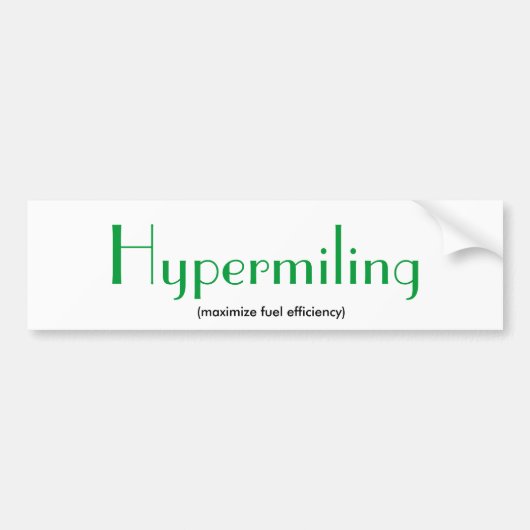 Hypermiling バンパーステッカー (正面)