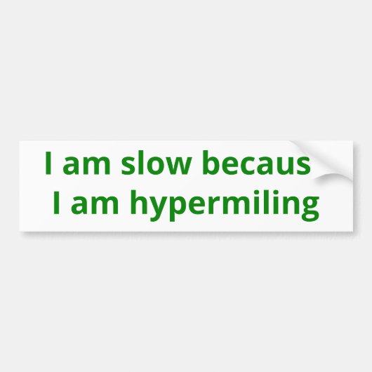 hypermiling バンパーステッカー (正面)