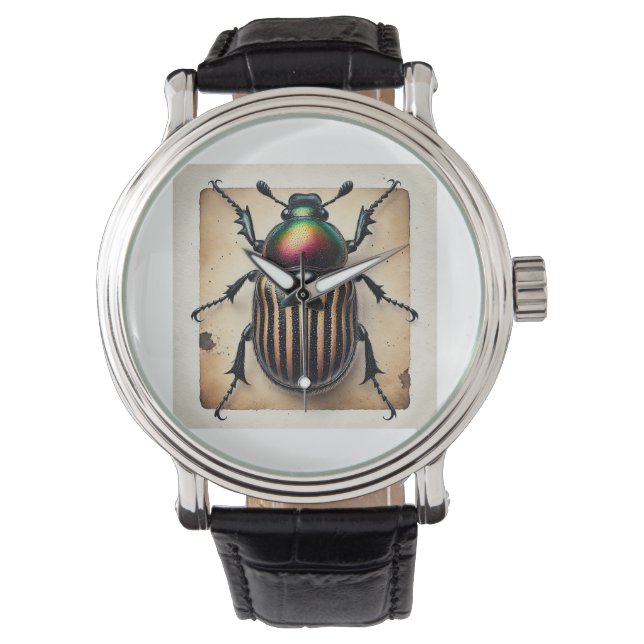 Hyperplatys beetle 180924IREF203 - Watercolor 腕時計 (正面)