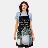 Hypertufaコンクリートプランターズブラック エプロン (着用した状態)