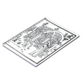 「Hypnerotomachia Poliphili」aからの庭場面、 ノートブック (左側)