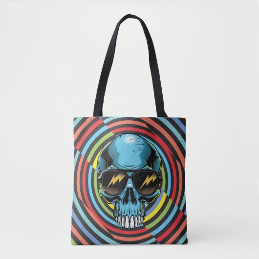 Hypno Funky Skull 02 トートバッグ (正面)