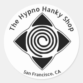 Hypno Hanky Shop Hypnosis Everywhereロゴシール ラウンドシール
