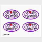 Hypno Purple I Love my Tervuren 楕円形シール (シート)