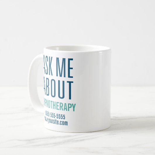 Hypnotherapyについて私に尋ねて下さい コーヒーマグカップ (正面左)