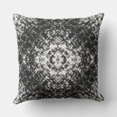 Hypnotic Abstract Black And White Modern Art アウトドアクッション (裏面)