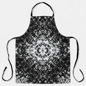 Hypnotic Abstract Black And White Modern Art エプロン (正面)