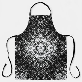Hypnotic Abstract Black And White Modern Art エプロン