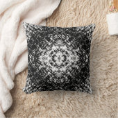 Hypnotic Abstract Black And White Modern Art クッション (ブランケット)