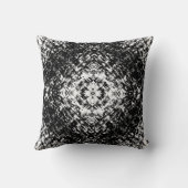 Hypnotic Abstract Black And White Modern Art クッション (裏面)
