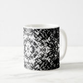 Hypnotic Abstract Black And White Modern Art コーヒーマグカップ (正面右)