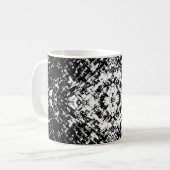 Hypnotic Abstract Black And White Modern Art コーヒーマグカップ (正面左)