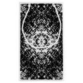 Hypnotic Abstract Black And White Modern Art スモールペーパーバッグ (裏面)