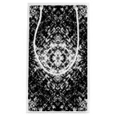 Hypnotic Abstract Black And White Modern Art スモールペーパーバッグ (正面)
