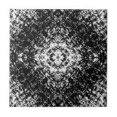 Hypnotic Abstract Black And White Modern Art タイル (正面)