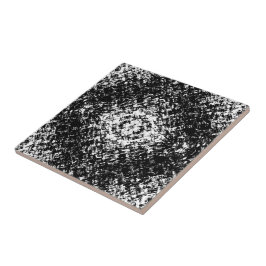 Hypnotic Abstract Black And White Modern Art タイル