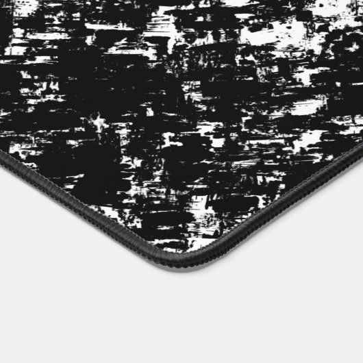 Hypnotic Abstract Black And White Modern Art デスクマット (コーナー)