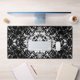 Hypnotic Abstract Black And White Modern Art デスクマット