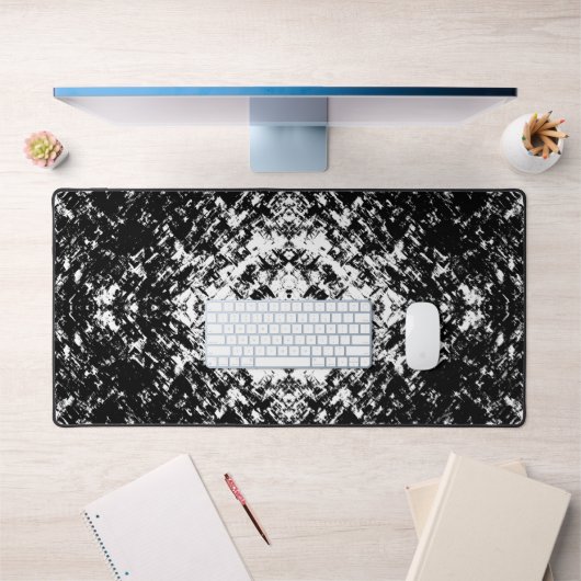 Hypnotic Abstract Black And White Modern Art  デスクマット (オフィス1)