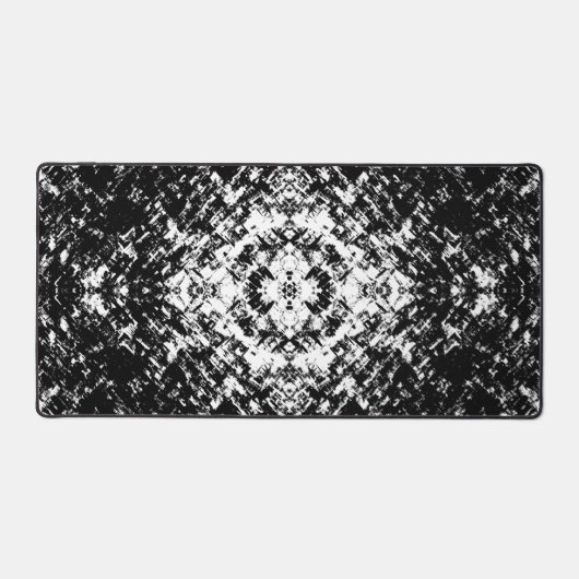 Hypnotic Abstract Black And White Modern Art デスクマット (正面)
