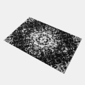 Hypnotic Abstract Black And White Modern Art ドアマット (アングル)