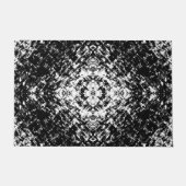 Hypnotic Abstract Black And White Modern Art ドアマット (正面)