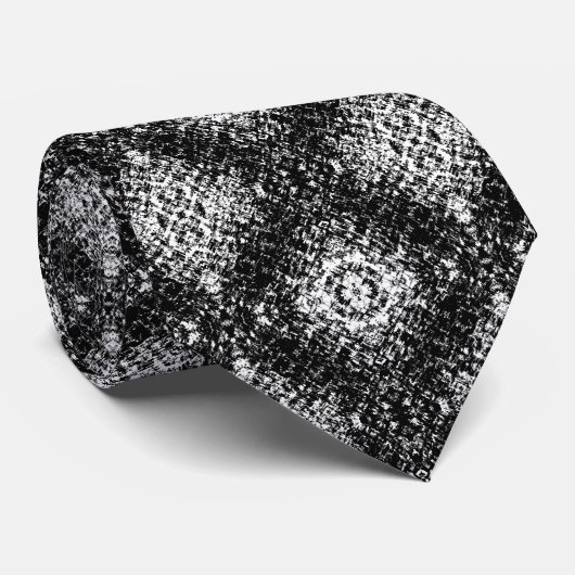 Hypnotic Abstract Black And White Modern Art ネクタイ (ロール)