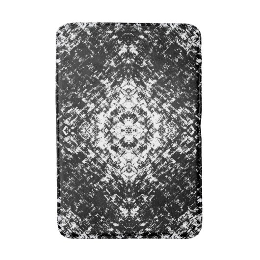 Hypnotic Abstract Black And White Modern Art バスマット (正面縦)